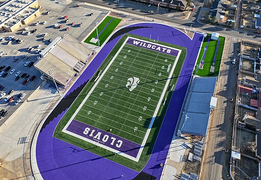 Aerial view of Wildcats football stadium