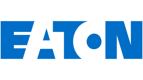 Eaton company logo in blue letters
