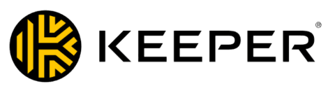 Keeper logo with yellow and black design